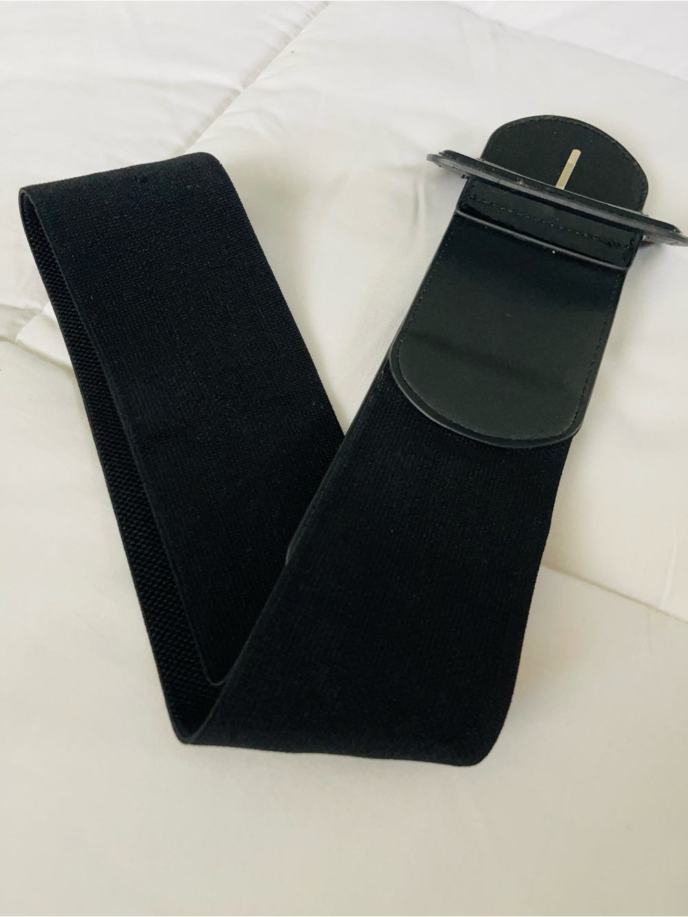 Black Elastic Wide Women’s Belt